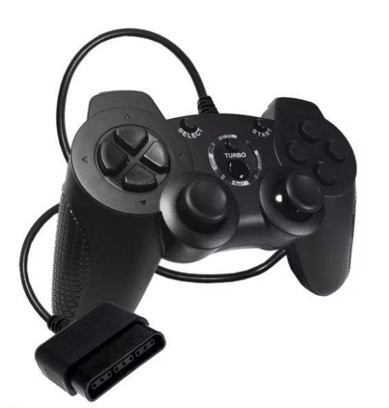 Old Skool Double-Shock 2 Controller for PlayStation 2 (BLACK)