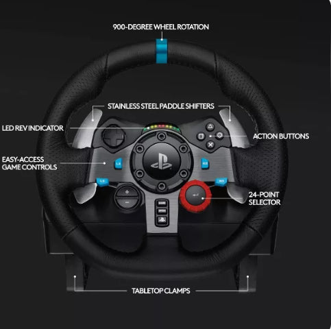 Logitech G29 Driving Force Racing Wheel and Pedals for PlayStation 4/5/PC