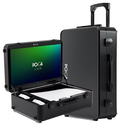 OGA LUX PlayStation 5 Premium Portable Console Travel Case incl. Trolley and 24 AOC Gaming Monitor