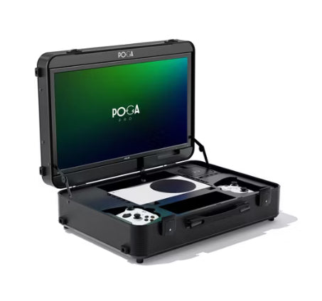 POGA PRO Premium Portable Console Travel Case incl. Trolley and 21.5'' ASUS Gaming Monitor for Xbox Series S