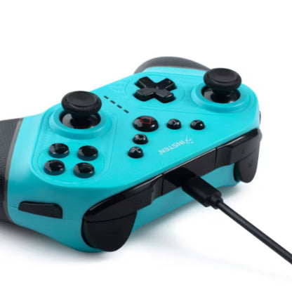 Insten Wireless Controller for Nintendo Switch, OLED Model, Lite, with Programmable Buttons, Gyro Axis, Vibration, Turbo, Blue